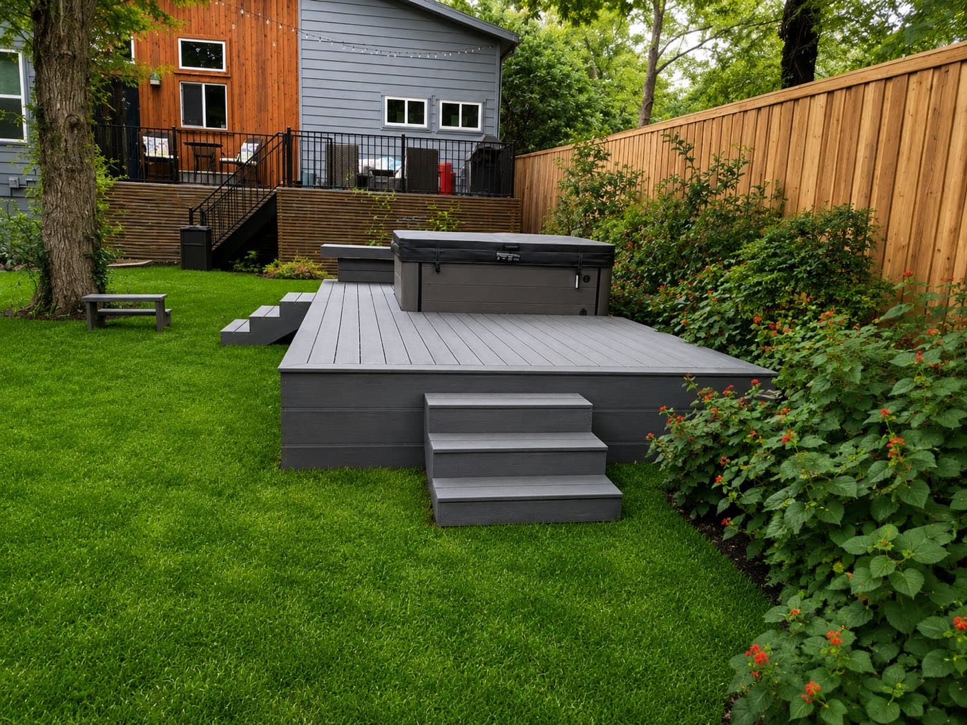 Composite Deck with Railing