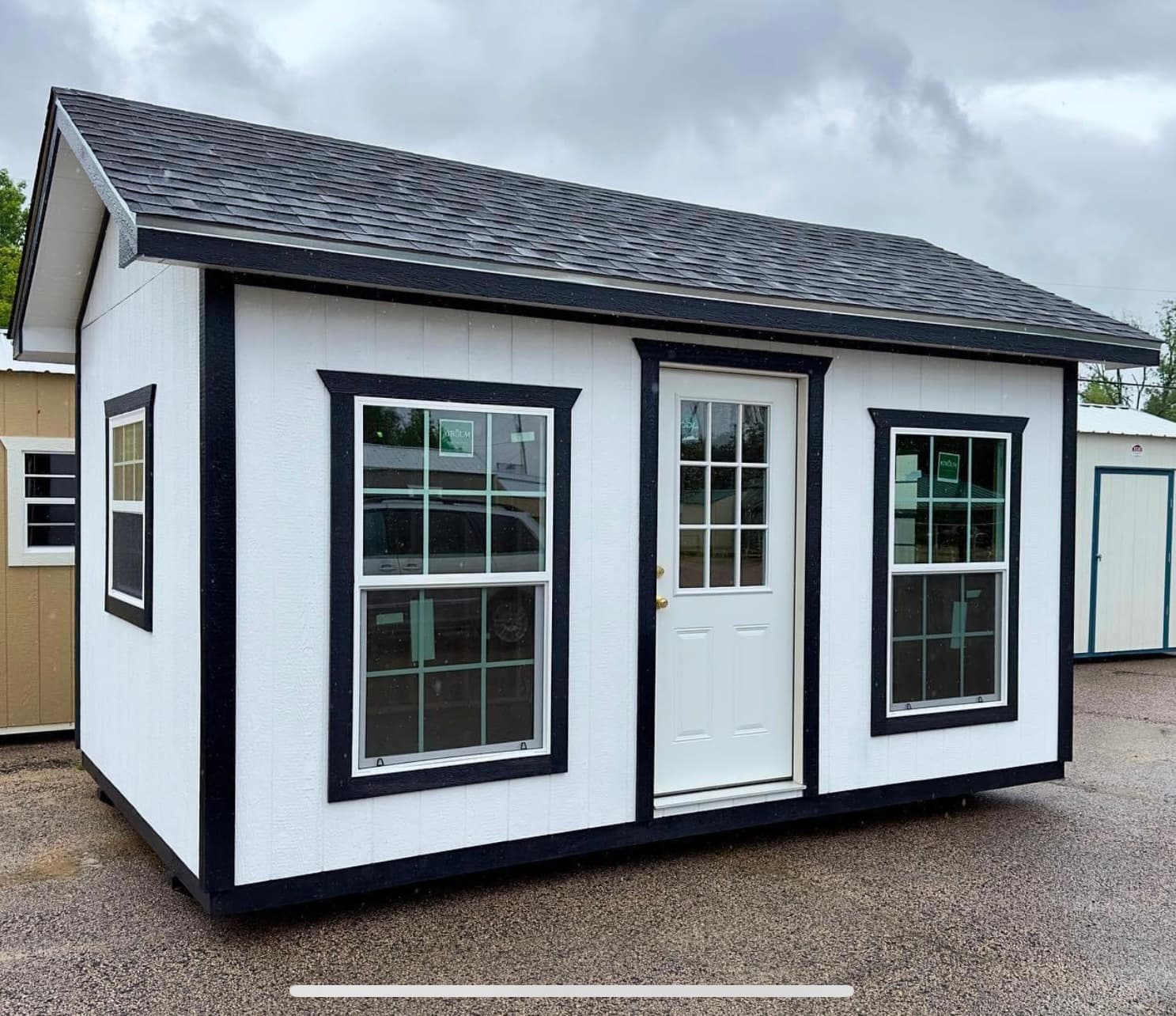 Atlas Deluxe Cottage - White with Black Trim